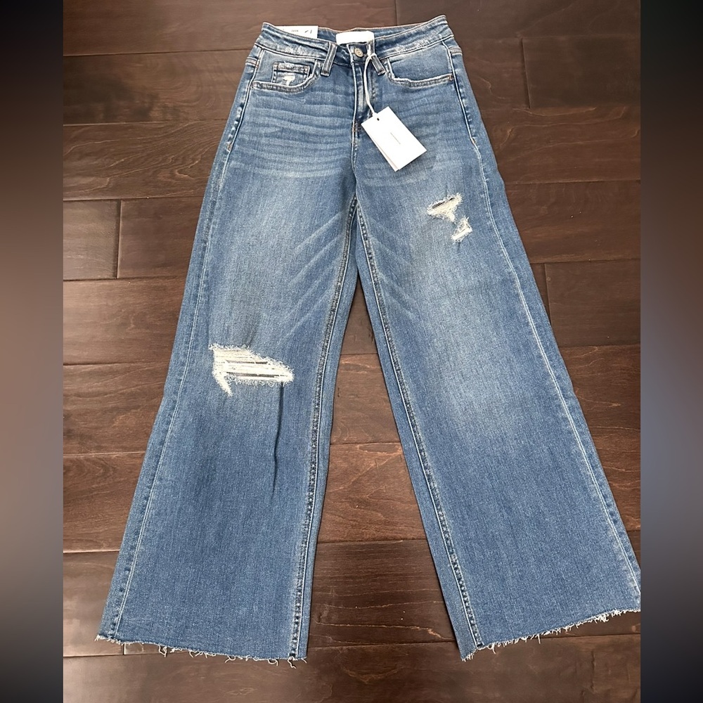Nwt Olivia wide leg vervet distressed denim nwt - Picture 4 of 15